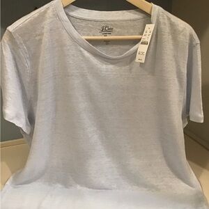 J. Crew Linen T-Shirt Sz L